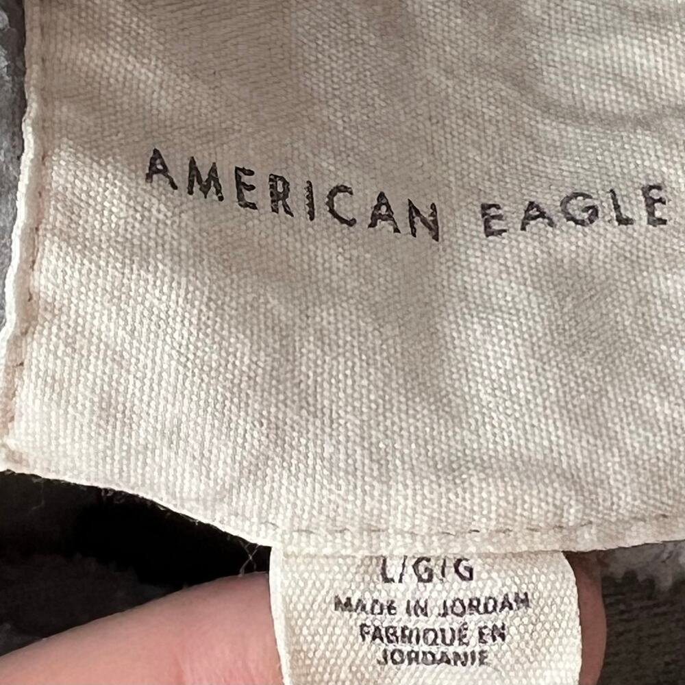 American Eagle grey sherpa shacket Cabincore winter fall Gorpcore oversized - Picture 5 of 7